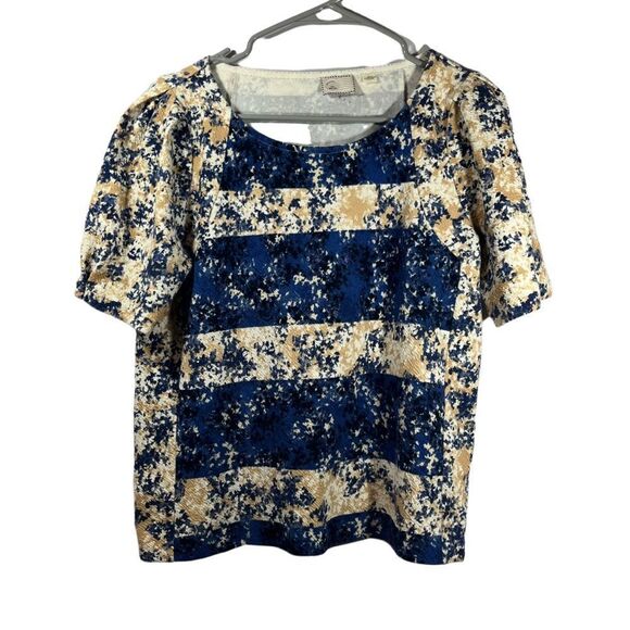 Anthropologie 9-H15 STCL Blue Puff Sleeve Pullover Blouse - Picture 3 of 13